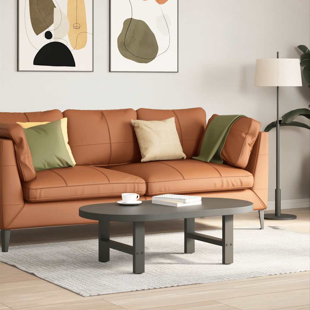 vidaXL Coffee Table Legs Anthracite 2 pcs 50x(30-31) cm Steel 1