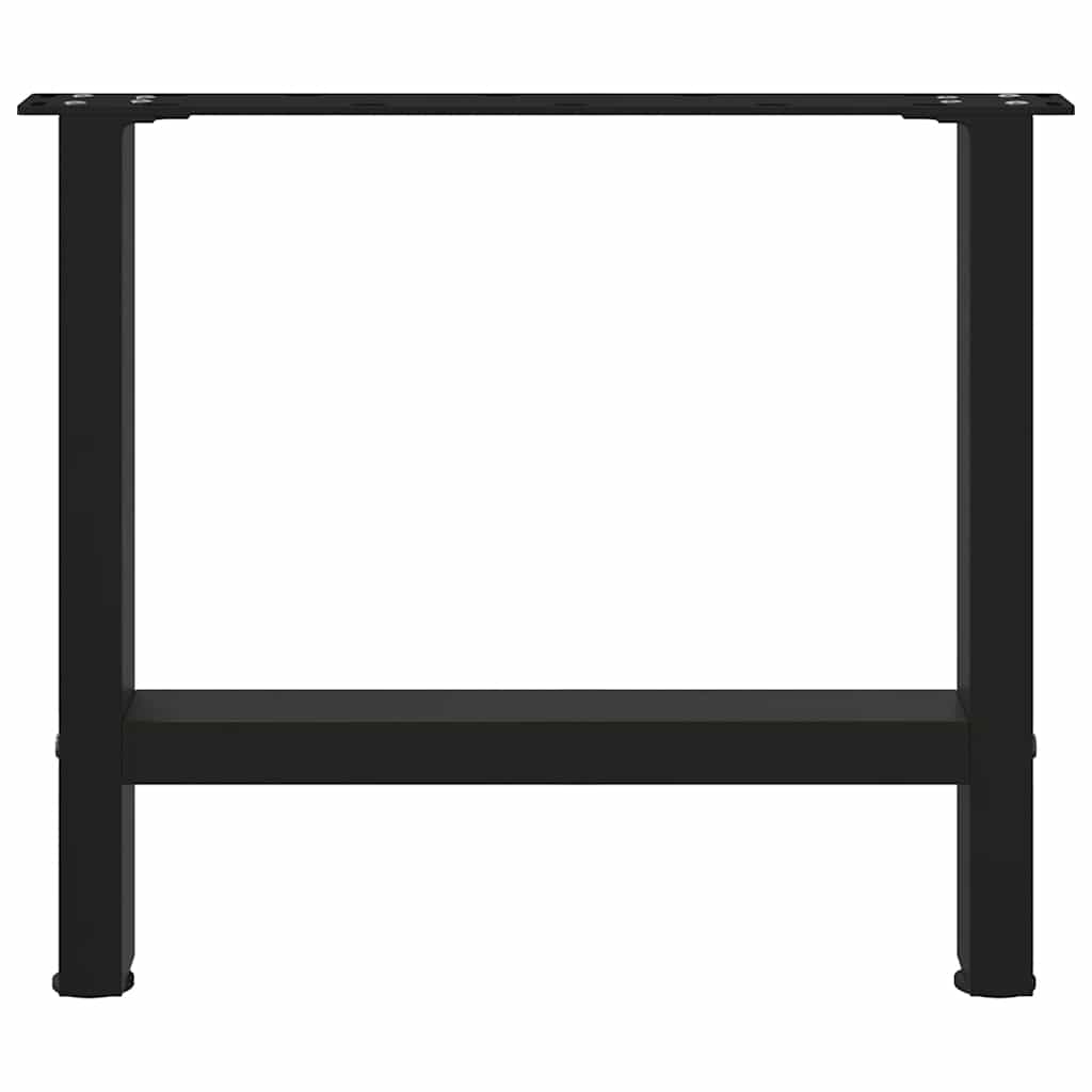 vidaXL Coffee Table Legs Black 2 pcs 50x(42-43) cm Steel 5