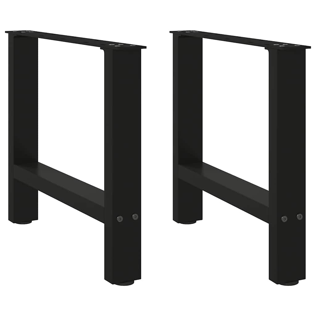 vidaXL Coffee Table Legs Black 2 pcs 60x(42-43) cm Steel 1