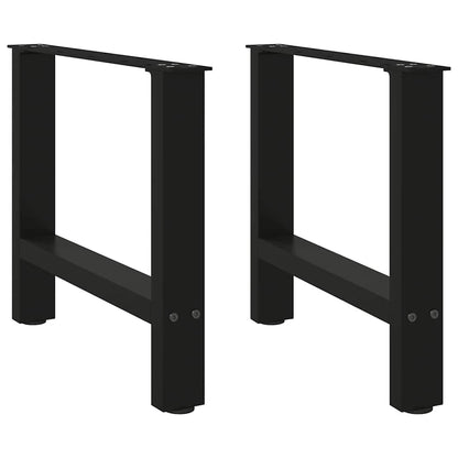 vidaXL Coffee Table Legs Black 2 pcs 60x(42-43) cm Steel 1