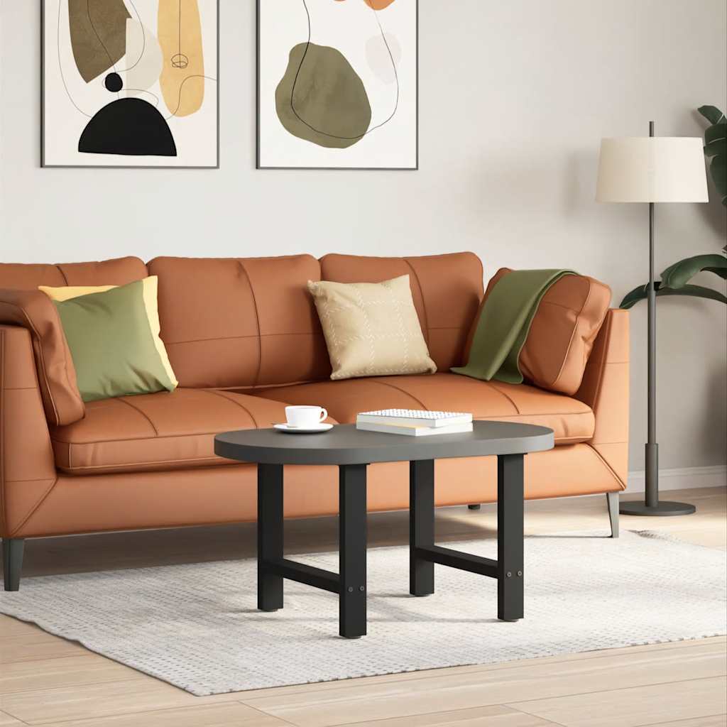 vidaXL Coffee Table Legs Black 2 pcs 60x(42-43) cm Steel 2