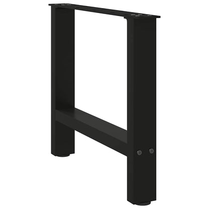vidaXL Coffee Table Legs Black 2 pcs 60x(42-43) cm Steel 4