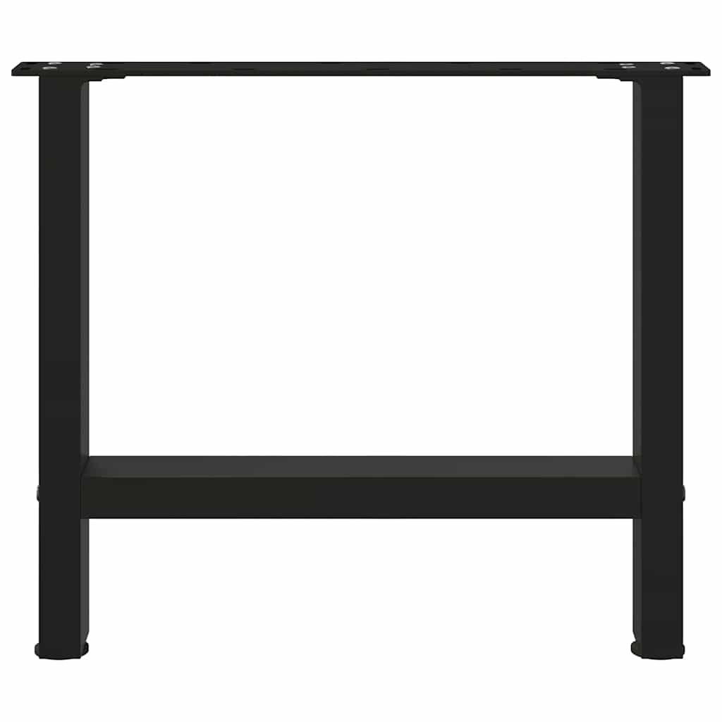vidaXL Coffee Table Legs Black 2 pcs 60x(42-43) cm Steel 5