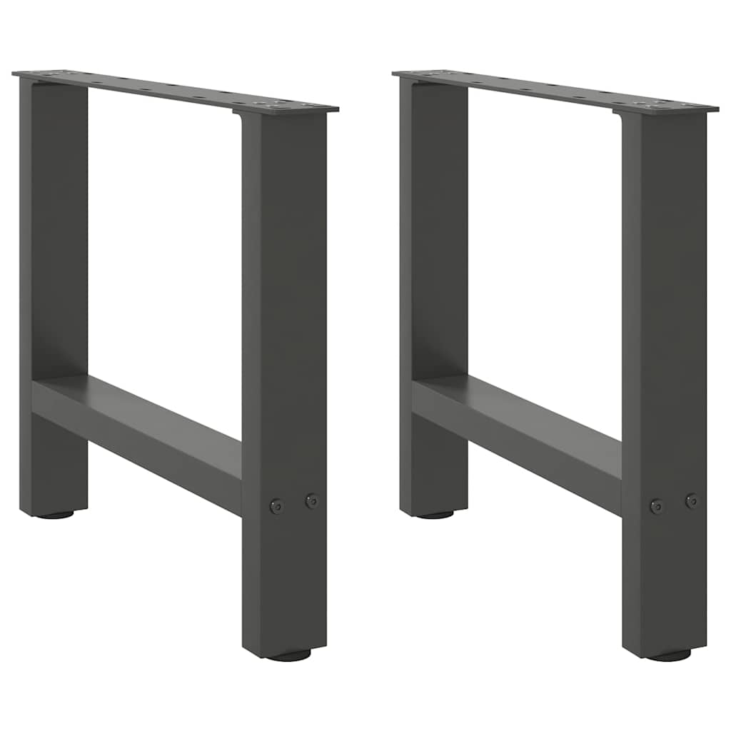 vidaXL Coffee Table Legs Anthracite 2 pcs 60x(42-43) cm Steel 1