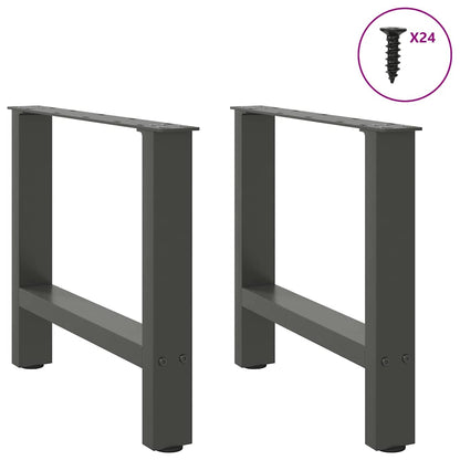 vidaXL Coffee Table Legs Anthracite 2 pcs 60x(42-43) cm Steel 3