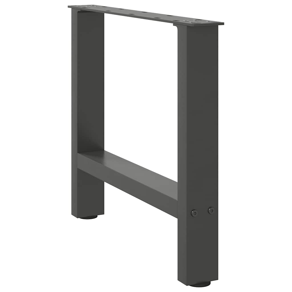 vidaXL Coffee Table Legs Anthracite 2 pcs 60x(42-43) cm Steel 4