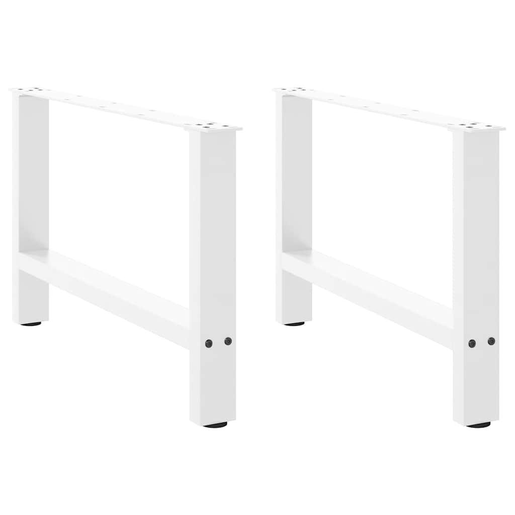 vidaXL Coffee Table Legs White 2 pcs 70x(42-43) cm Steel 1