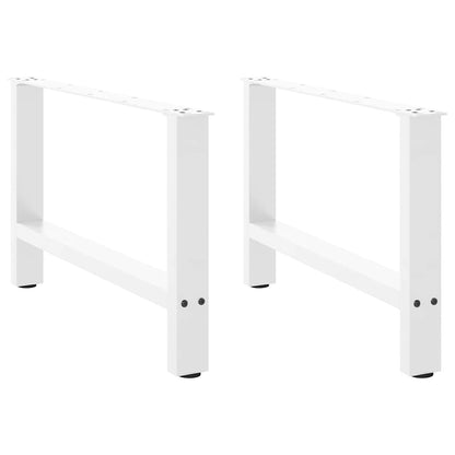 vidaXL Coffee Table Legs White 2 pcs 70x(42-43) cm Steel 1