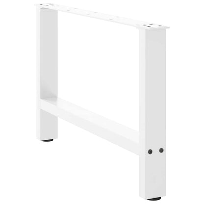vidaXL Coffee Table Legs White 2 pcs 70x(42-43) cm Steel 4