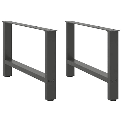 vidaXL Coffee Table Legs Anthracite 2 pcs 70x(42-43) cm Steel 1