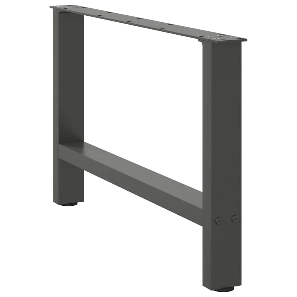vidaXL Coffee Table Legs Anthracite 2 pcs 70x(42-43) cm Steel 4