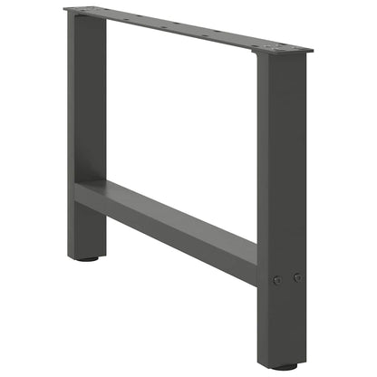 vidaXL Coffee Table Legs Anthracite 2 pcs 70x(42-43) cm Steel 4
