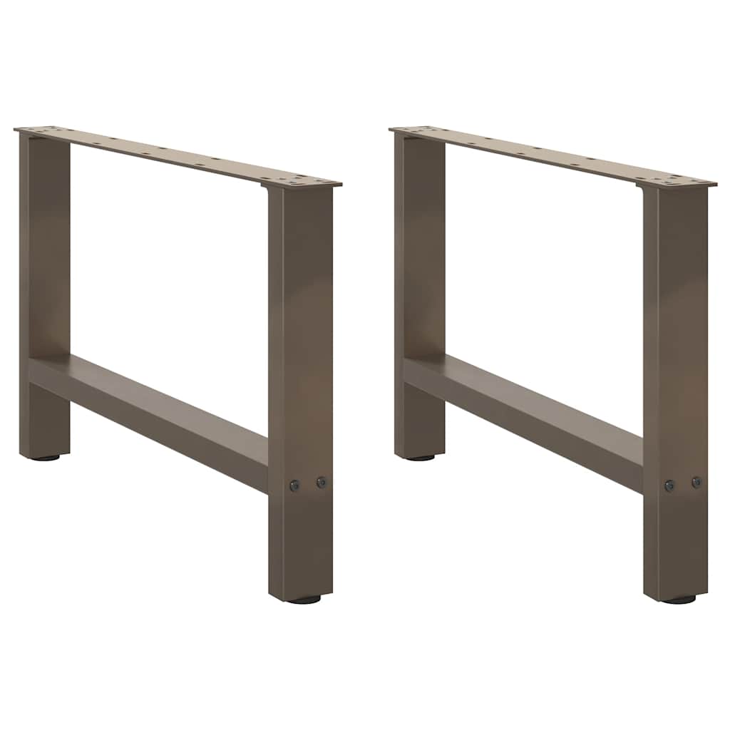 vidaXL Coffee Table Legs Natural Steel 2 pcs 70x(42-43) cm Steel 1