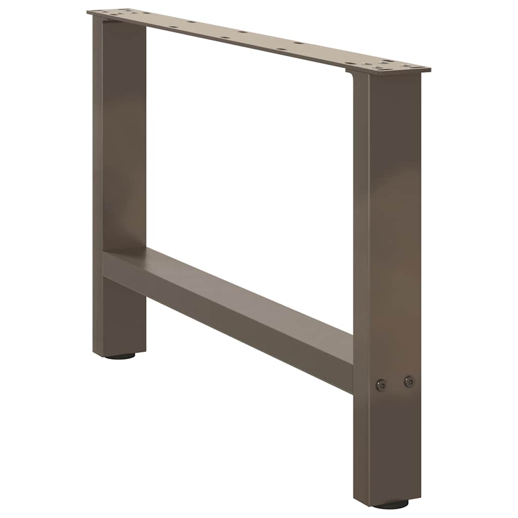 vidaXL Coffee Table Legs Natural Steel 2 pcs 70x(42-43) cm Steel 4