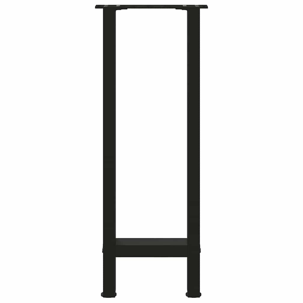 vidaXL Console Table Legs Black 2 pcs 28x(72-73) cm Steel 5