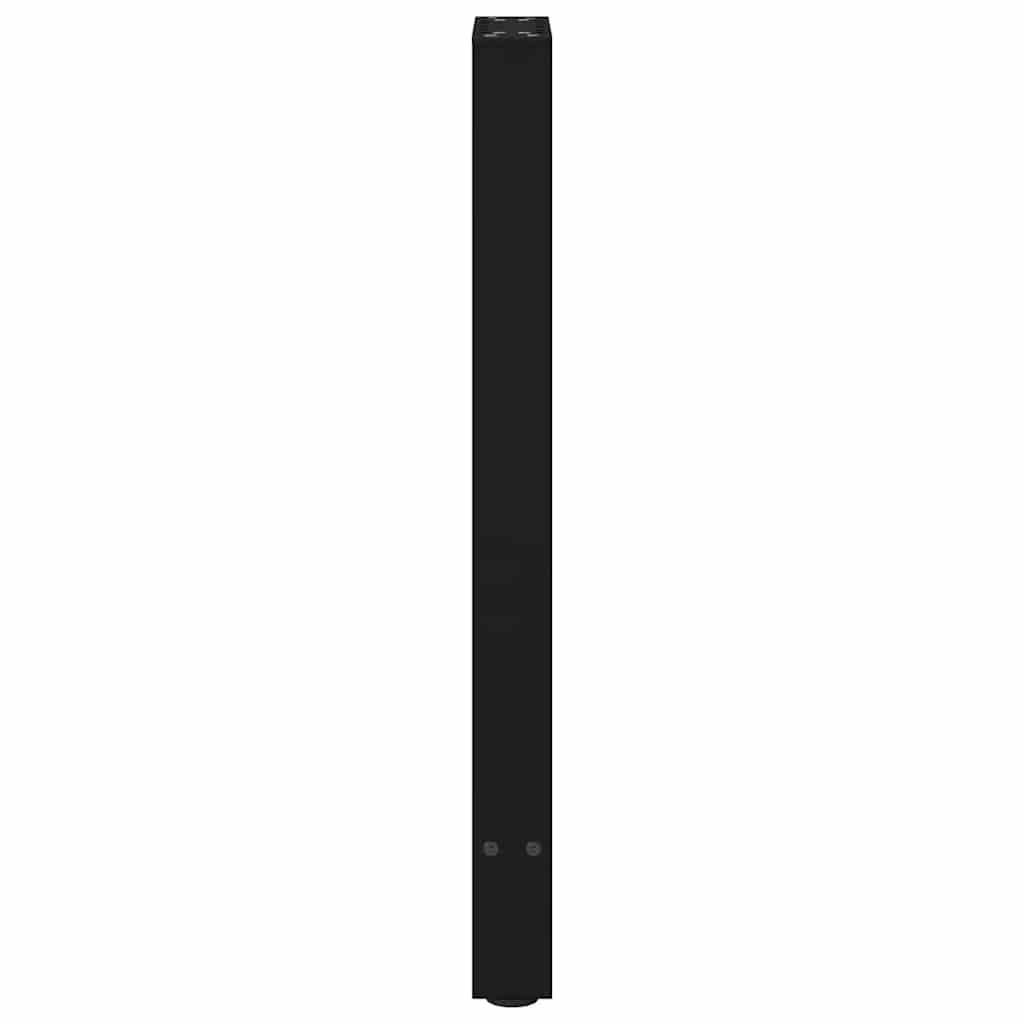 vidaXL Console Table Legs Black 2 pcs 28x(72-73) cm Steel 6