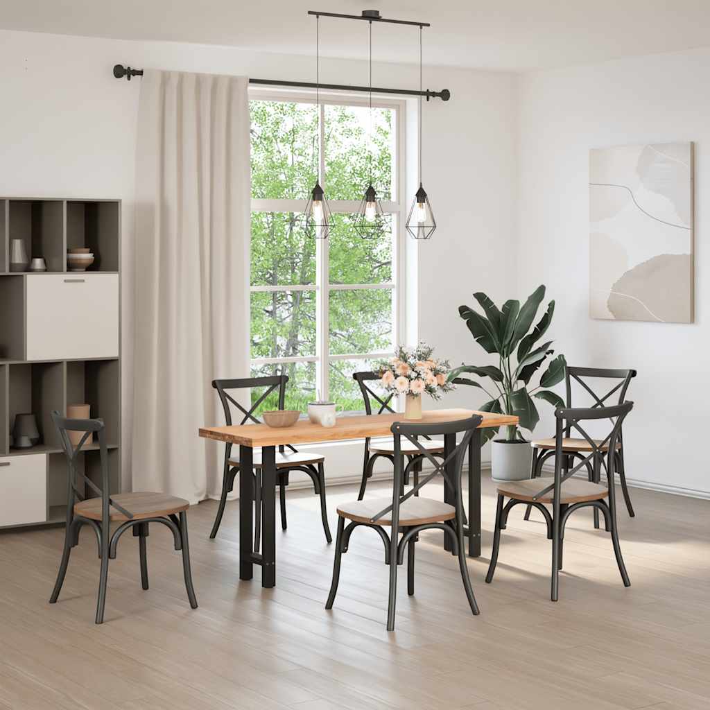 vidaXL Console Table Legs Black 2 pcs 38x(72-73) cm Steel 1