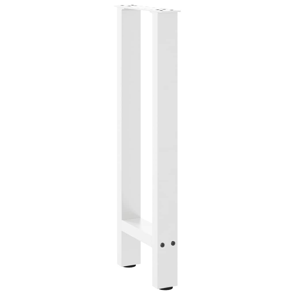 vidaXL Console Table Legs White 2 pcs 38x(72-73) cm Steel 4