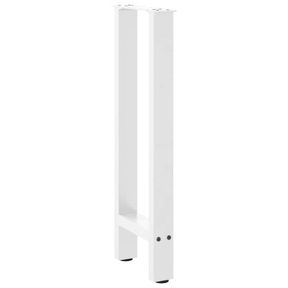 vidaXL Console Table Legs White 2 pcs 38x(72-73) cm Steel 4