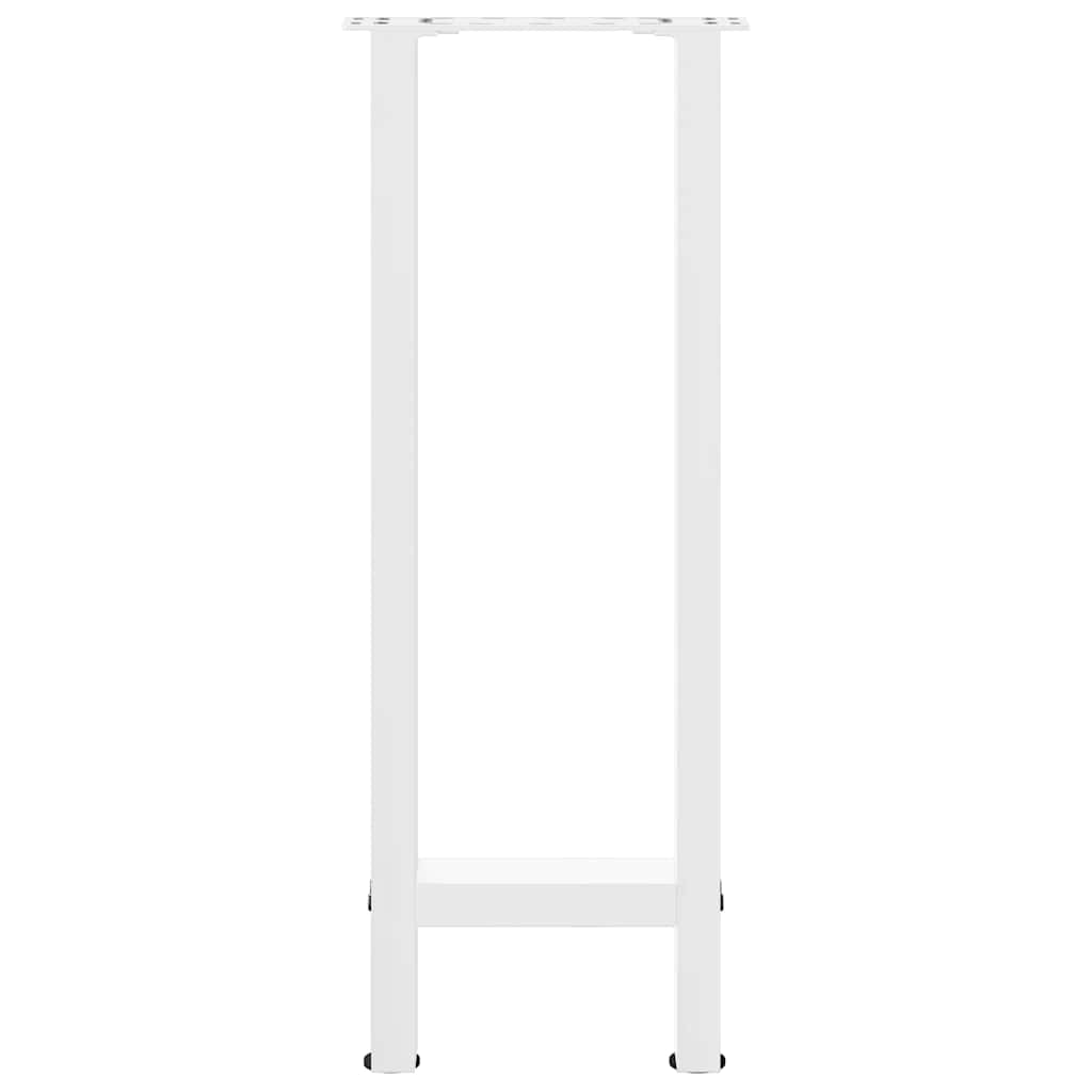 vidaXL Console Table Legs White 2 pcs 38x(72-73) cm Steel 5