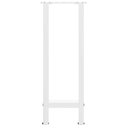 vidaXL Console Table Legs White 2 pcs 38x(72-73) cm Steel 5