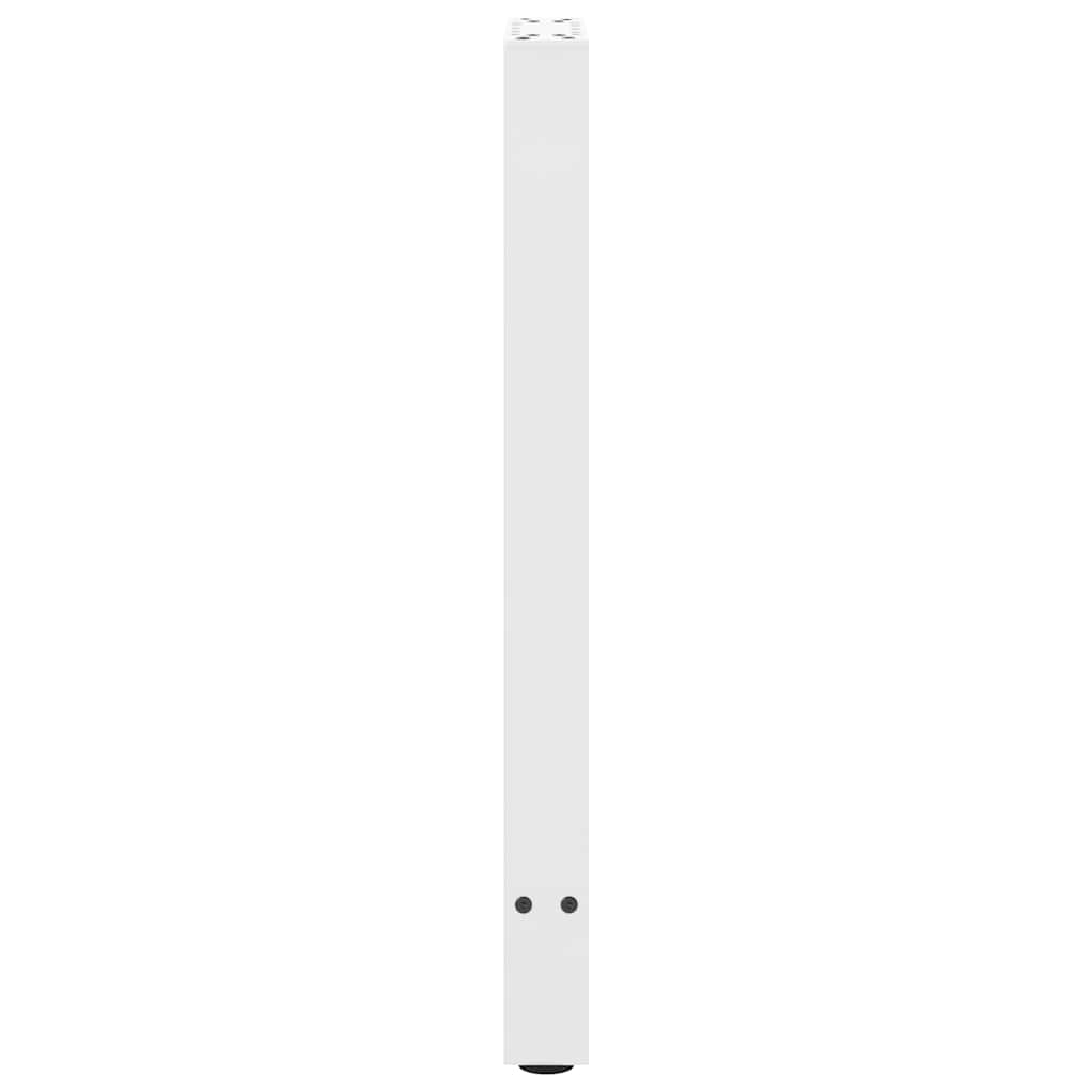 vidaXL Console Table Legs White 2 pcs 38x(72-73) cm Steel 6
