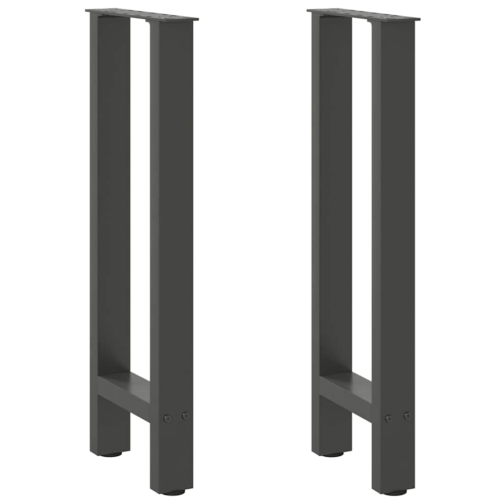 vidaXL Console Table Legs Anthracite 2 pcs 38x(72-73) cm Steel 2