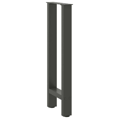 vidaXL Console Table Legs Anthracite 2 pcs 38x(72-73) cm Steel 4
