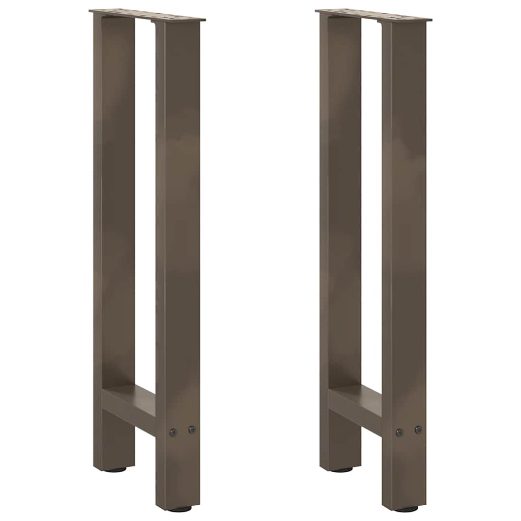 vidaXL Console Table Legs Natural Steel 2 pcs 38x(72-73) cm Steel 1