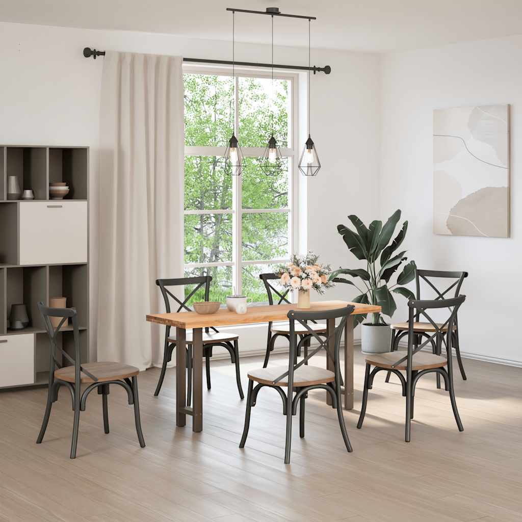 vidaXL Console Table Legs Natural Steel 2 pcs 38x(72-73) cm Steel 2