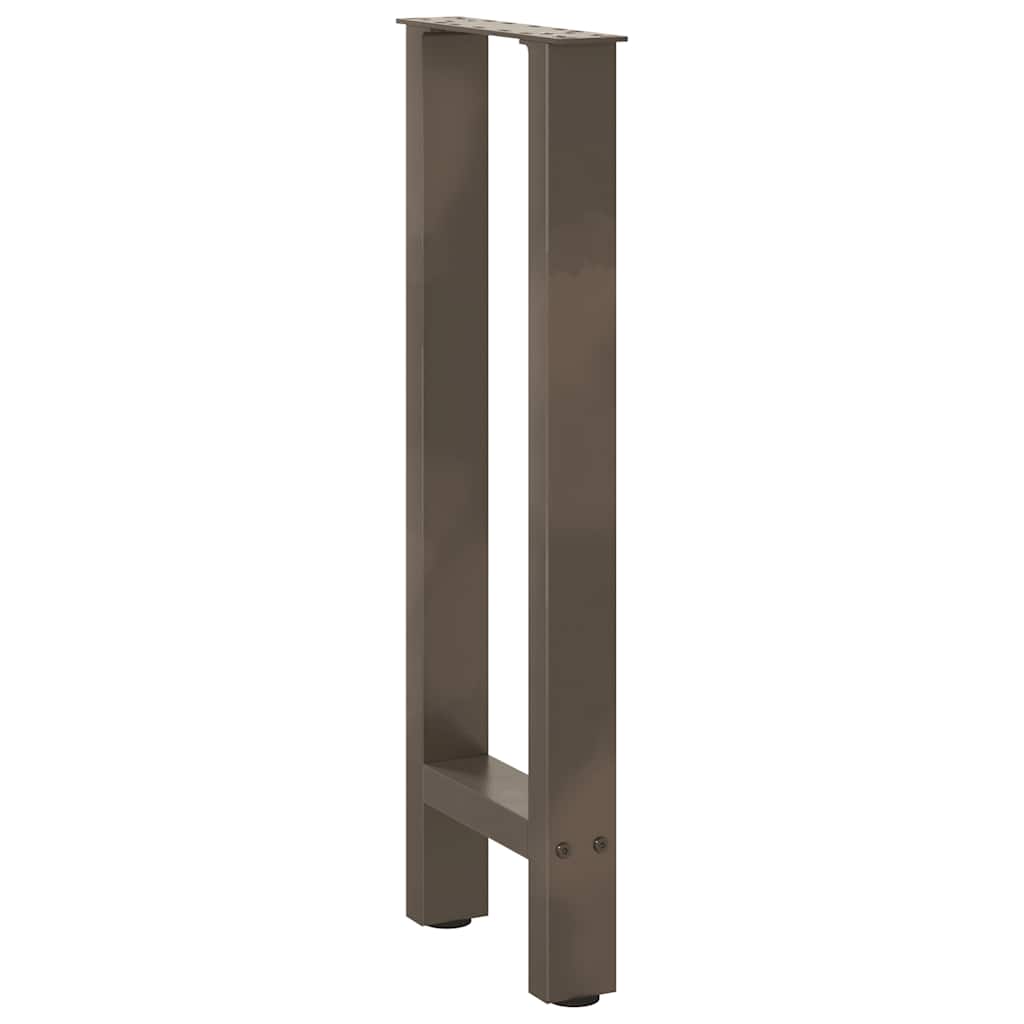 vidaXL Console Table Legs Natural Steel 2 pcs 38x(72-73) cm Steel 4