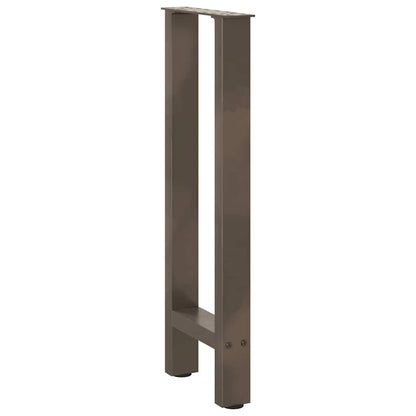 vidaXL Console Table Legs Natural Steel 2 pcs 38x(72-73) cm Steel 4