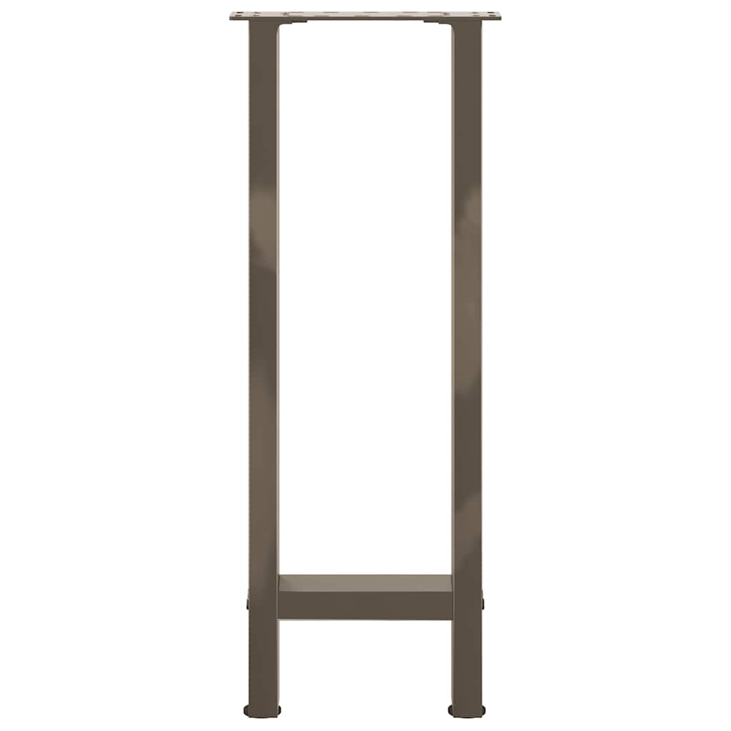 vidaXL Console Table Legs Natural Steel 2 pcs 38x(72-73) cm Steel 5