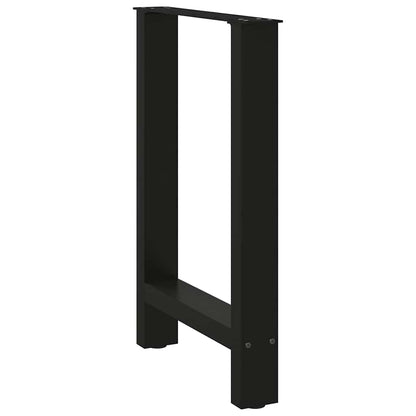 vidaXL Dining Table Legs Black 2 pcs 60x(72-73) cm Steel 4