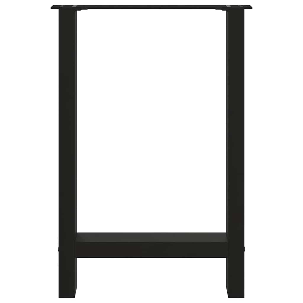 vidaXL Dining Table Legs Black 2 pcs 60x(72-73) cm Steel 5