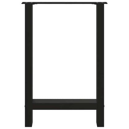 vidaXL Dining Table Legs Black 2 pcs 60x(72-73) cm Steel 5