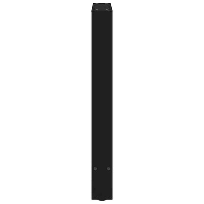 vidaXL Dining Table Legs Black 2 pcs 60x(72-73) cm Steel 6