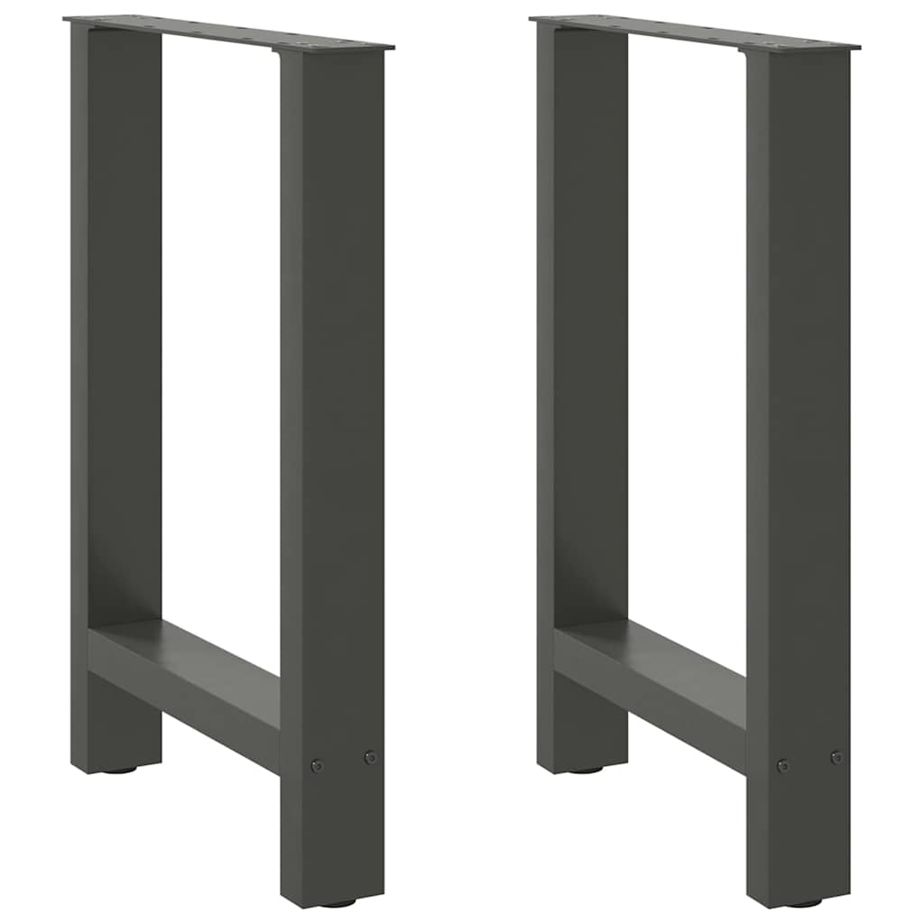 vidaXL Dining Table Legs Anthracite 2 pcs 60x(72-73) cm Steel 1
