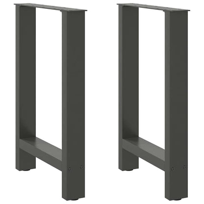 vidaXL Dining Table Legs Anthracite 2 pcs 60x(72-73) cm Steel 1