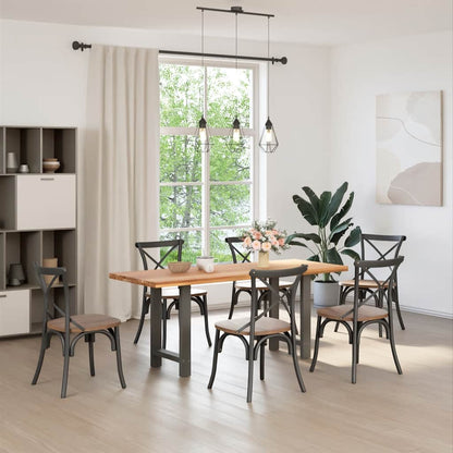 vidaXL Dining Table Legs Anthracite 2 pcs 60x(72-73) cm Steel 2