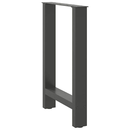 vidaXL Dining Table Legs Anthracite 2 pcs 60x(72-73) cm Steel 4