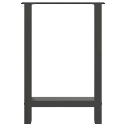vidaXL Dining Table Legs Anthracite 2 pcs 60x(72-73) cm Steel 5