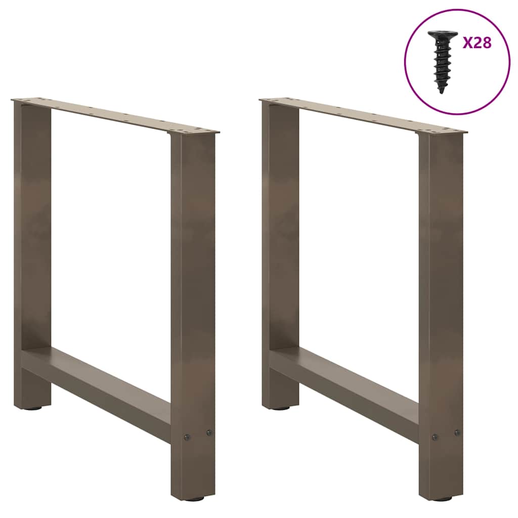 Coffee Table Legs Steel 2 pcs Steel Natural 28 x (42-43)–70 x (72-73) cm 70 x (72-73) cm
