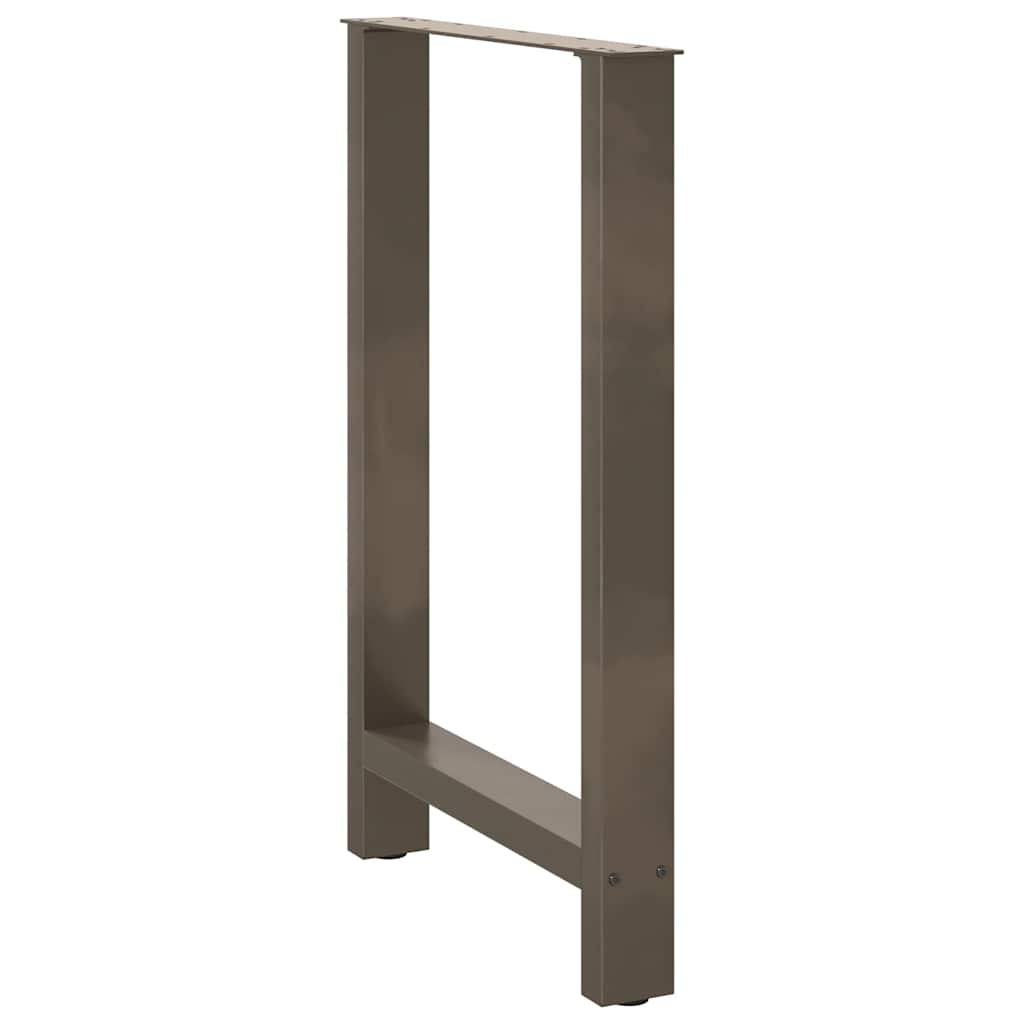 vidaXL Bar Table Legs Natural Steel 2 pcs 60x(90-91) cm Steel 4