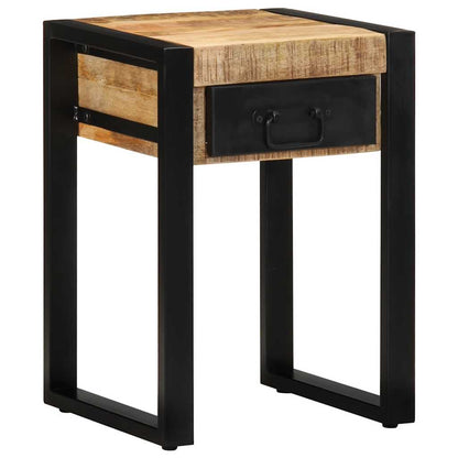 vidaXL Side Table 35x35x50 cm Solid Rough Wood Mango 4