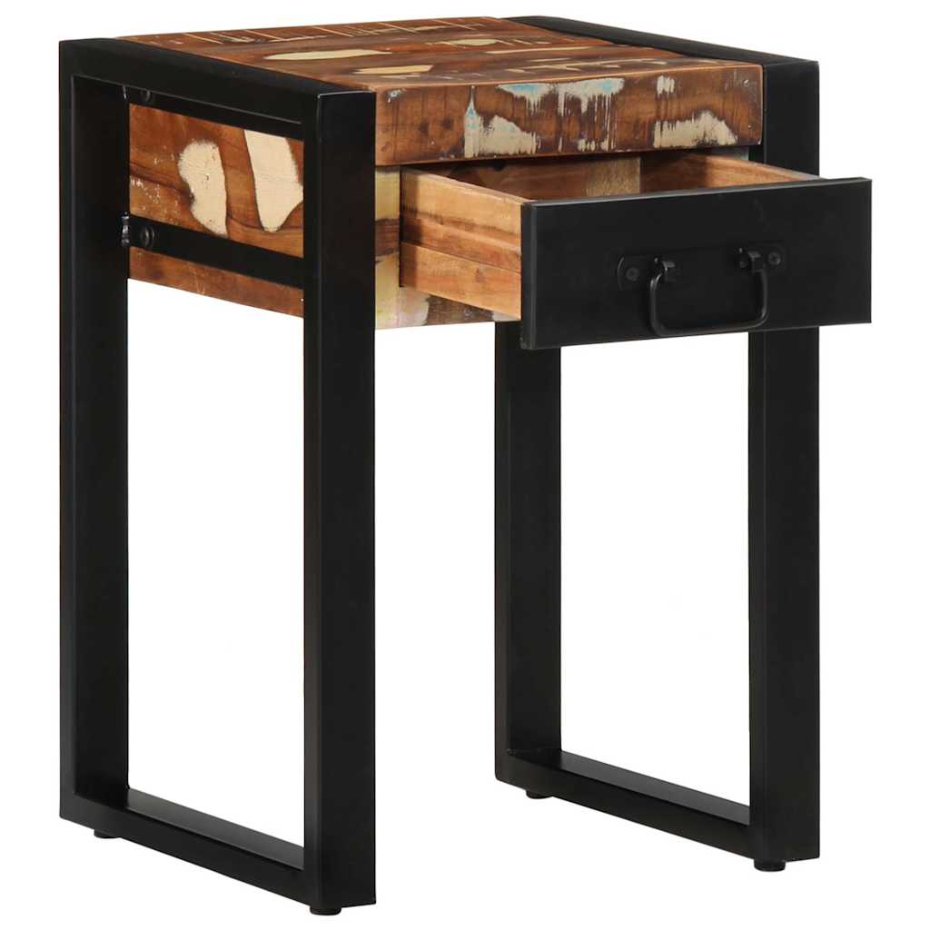 vidaXL Side Table Multicolour 35x35x50 cm Solid Wood Reclaimed 3