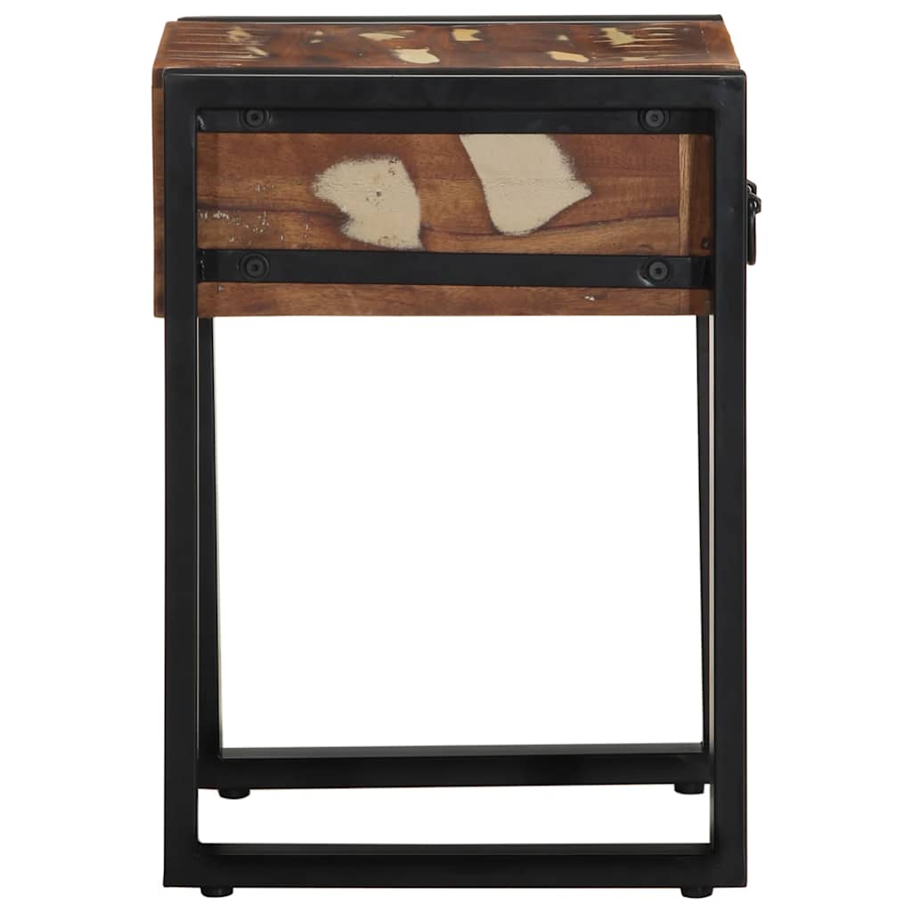 vidaXL Side Table Multicolour 35x35x50 cm Solid Wood Reclaimed 4