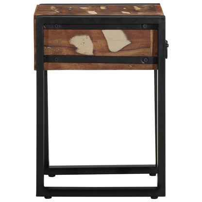 vidaXL Side Table Multicolour 35x35x50 cm Solid Wood Reclaimed 4