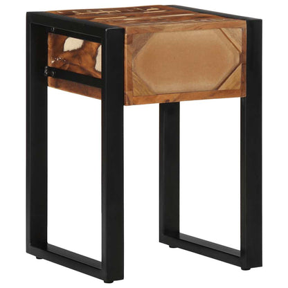 vidaXL Side Table Multicolour 35x35x50 cm Solid Wood Reclaimed 5