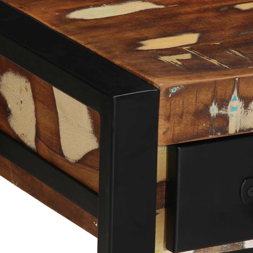 vidaXL Side Table Multicolour 35x35x50 cm Solid Wood Reclaimed 6